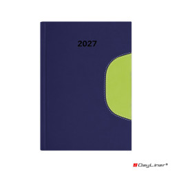 Határidőnapló Memphis B5 heti, fehér lapokkal kék-zöld Dayliner 2027.