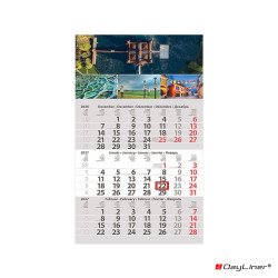 Speditőr naptár 1 tömb, 3 hónap Primus Classic 300 × 480 mm, fehér lapokkal Magyarország Dayliner 2027. Író- irodaszer, papíráru Dayliner