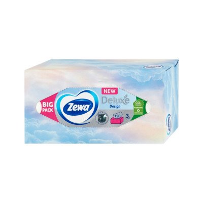 Papírzsebkendő 3 rétegű 150 db/doboz Zewa Deluxe Papírzsebkendő 3 rétegű 150 db/doboz Zewa Deluxe