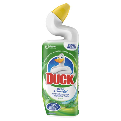 WC tisztító fertőtlenítő gél 750 ml Duck Deep Action Fenyő WC tisztító fertőtlenítő gél 750 ml Duck Deep Action Fenyő