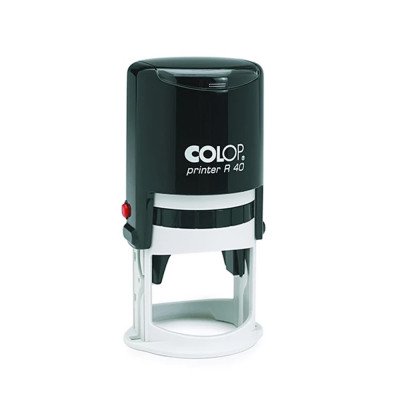 Bélyegző R40 Printer Colop fekete ház/kék párna kör lenyomat Bélyegző R40 Printer Colop fekete ház/kék párna kör lenyomat