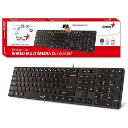 Billentyűzet vezetékes SlimStar 126 Genius fekete Billentyűzet Genius