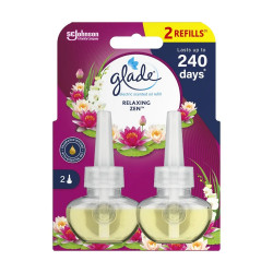 Légfrissítő elektromos utántöltő 2x20 ml Glade® Relaxing Zen/Japán kert Iroda üzemeltetés, munkavédelem Glade