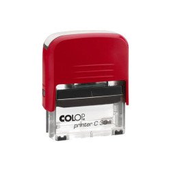 Bélyegző C30 Colop piros átlátszó ház/fekete párna Irodatechnika, kellékei Colop