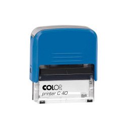 Bélyegző C40 Colop kék átlátszó ház/fekete párna Irodatechnika, kellékei Colop