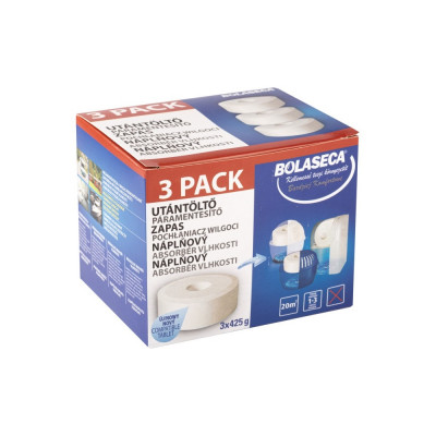 Páramentesítő utántöltő tabletta 3 x 425 g Bolaseca lyukas Páramentesítő utántöltő tabletta 3 x 425 g Bolaseca lyukas