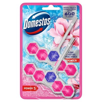 WC illatosító 2 x 50 g Power5 Domestos Pink Magnolia WC illatosító 2 x 50 g Power5 Domestos Pink Magnolia