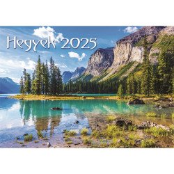 Falinaptár képes 460x320mm, Hegyek Realsystem 2026. Író- irodaszer, papíráru Realsystem