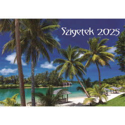 Falinaptár képes 460x320mm, Szigetek Realsystem 2026. Író- irodaszer, papíráru Realsystem