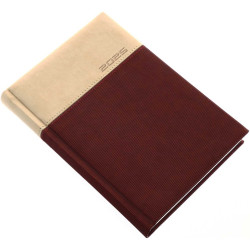 Határidőnapló Lux A/5, napi fehér lapokkal barna Realsystem 2026. Író- irodaszer, papíráru Realsystem