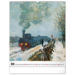 Falinaptár képes  480×560mm Claude Monet  Realsystem 2027.