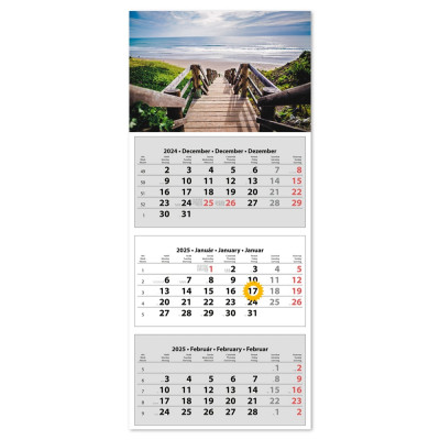 Speditőr naptár 3 tömb, 3 hónap SP-30 330 × 760 mm, fehér lapokkal Hangulat Dayliner 2026.