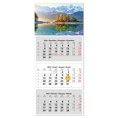 Speditőr naptár 3 tömb, 3 hónap SP-30 330 × 760 mm, fehér lapokkal Hegy Dayliner 2026.