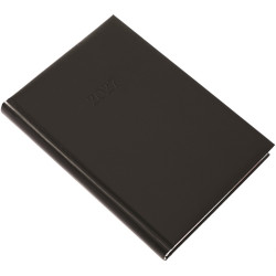 Határidőnapló Standard A/5, napi fehér lapokkal fekete Realsystem 2027.