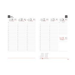 Tanári határidőnapló A5, műbőr 150mmx210mm, fehér lapokkal piros 2026/2027 Realsystem Író- irodaszer, papíráru Realsystem