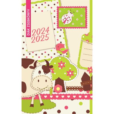 Diák zsebkönyv 125mmx205mm, fehér lapokkal 2026/2027 füzet Realsystem