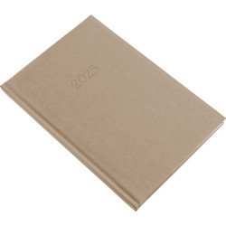 Határidőnapló Standard B/5, heti fehér lapokkal drapp Realsystem 2026. Író- irodaszer, papíráru Realsystem