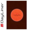 Határidőnapló Central A5 napi, fehér lapokkal barna - narancs Dayliner 2026.