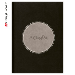 Határidőnapló Central A5 napi, fehér lapokkal fekete - szürke Dayliner 2026. Író- irodaszer, papíráru Dayliner