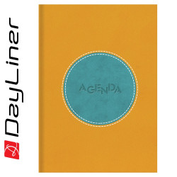 Határidőnapló Central A5 napi, fehér lapokkal sárga - türkiz Dayliner 2026.