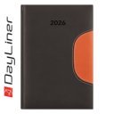 Határidőnapló Memphis B5 heti, fehér lapokkal fekete-narancs Dayliner 2026.