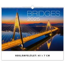 Falinaptár képes 450 × 315 mm, Bridges Dayliner 2026.