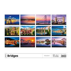 Falinaptár képes 450 × 315 mm, Bridges Dayliner 2027.