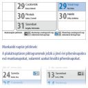 Plakátnaptár 980 × 680 mm, fehér lapokkal kék ívben Dayliner 2026.