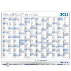 Plakátnaptár 980 × 680 mm, fehér lapokkal kék ívben Dayliner 2026. Író- irodaszer, papíráru Dayliner