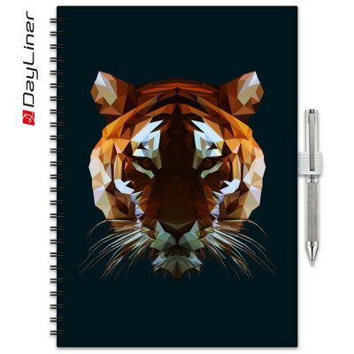 Határidőnapló InSpiral A5 heti, fehér lapokkal Tiger Dayliner 2026.
