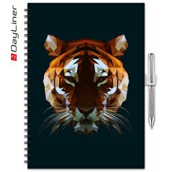 Határidőnapló InSpiral A5 heti, fehér lapokkal Tiger Dayliner 2026. Író- irodaszer, papíráru Dayliner