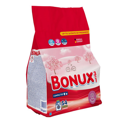 Mosópor 3,51 kg (54 mosás) színes ruhákhoz Bonux Magnolia Mosópor 3,51 kg (54 mosás) színes ruhákhoz Bonux Magnolia