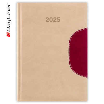 Határidőnapló Memphis B5 heti, fehér lapokkal bézs-padlizsán Dayliner 2026.