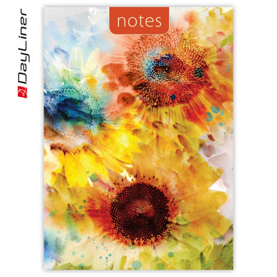 Keménytáblás notesz pontozott vonalozással Colors A5 Bullet, fehér lapokkal Sunflower Dayliner 2026.