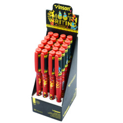Golyóstoll kupakos, 0,7mm Vinson Circus A4 vegyes test displ 20 db/display Író- irodaszer, papíráru Vinson