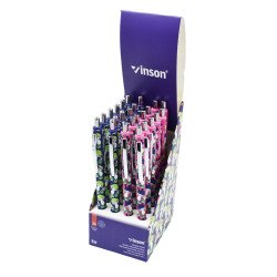 Golyóstoll nyomógombos 0,7mm Vinson Elf K30 vegyes test displ 24 db/display Író- irodaszer, papíráru Vinson