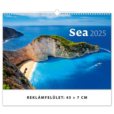 Falinaptár képes 450 × 315 mm, fehér lapokkal Sea Dayliner 2026.