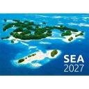 Falinaptár képes 450 × 315 mm, fehér lapokkal Sea Dayliner 2027.