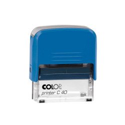 Bélyegző C40 Colop kék átlátszó ház/kék párna Irodatechnika, kellékei Colop