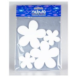 Hungarocell dekoráció, virágok, 4 db/csomag, 15x25 cm, Nebulo Író- irodaszer, papíráru Nebulo