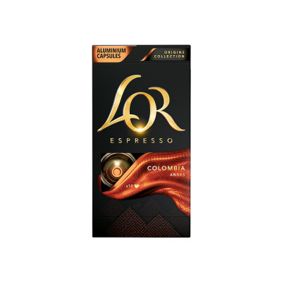 Kávékapszula, Nespresso kompatibilis LOR Colombia 10 db/doboz Kávékapszula, Nespresso kompatibilis LOR Colombia 10 db/doboz