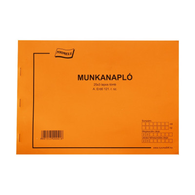Erdő munkanapló A4, fekvő 25x3 példányos 121/V Erdő munkanapló A4, fekvő 25x3 példányos 121/V