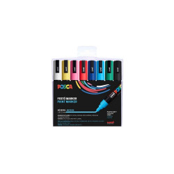 Dekormarker 1,8-2,5mm, Uni Posca PC-5M 8 db-os készlet Író- irodaszer, papíráru Uni