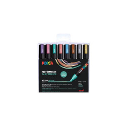 Dekormarker 1,8-2,5mm, Uni Posca PC-5M 8 db-os készlet. metál Író- irodaszer, papíráru Uni
