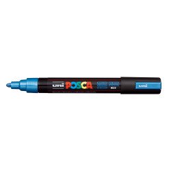 Dekormarker 1,8-2,5mm, Uni Posca PC-5M metál kék Író- irodaszer, papíráru Uni