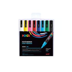Dekormarker 0,9-1,3mm, Uni Posca PC-3M 8 db-os készlet Író- irodaszer, papíráru Uni