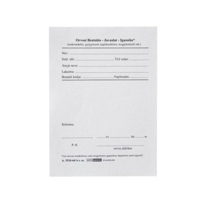 Orvosi beutalás-jav.-ig.  A.3510-64/a