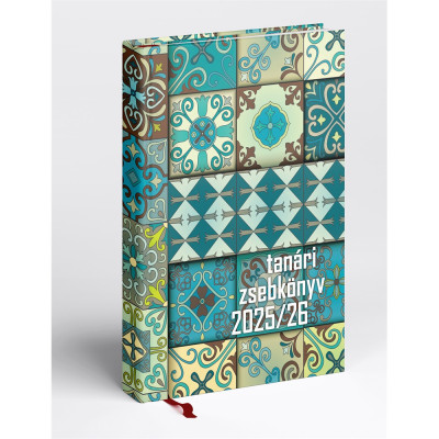 Tanári határidőnapló A5, műbőr 150mmx210mm, fehér lapokkal mozaik 2026/2027 Realsystem