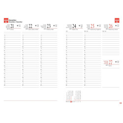 Tanári határidőnapló A5, műbőr 150mmx210mm, fehér lapokkal mozaik 2026/2027 Realsystem