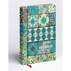 Tanári határidőnapló A5, műbőr 150mmx210mm, fehér lapokkal mozaik 2026/2027 Realsystem Író- irodaszer, papíráru Realsystem